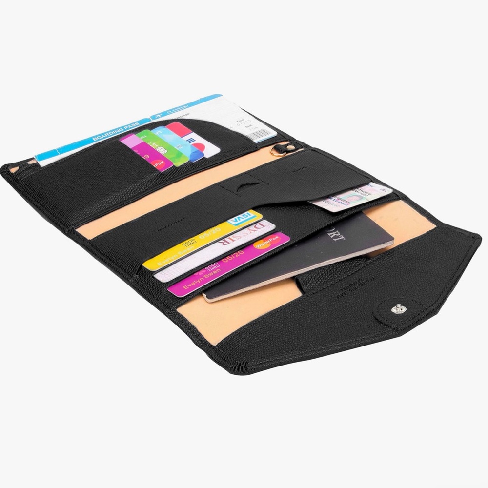 NWOT Zoppen Travel Passport Wallet RFID Multiuser Card Holder Document Organizer